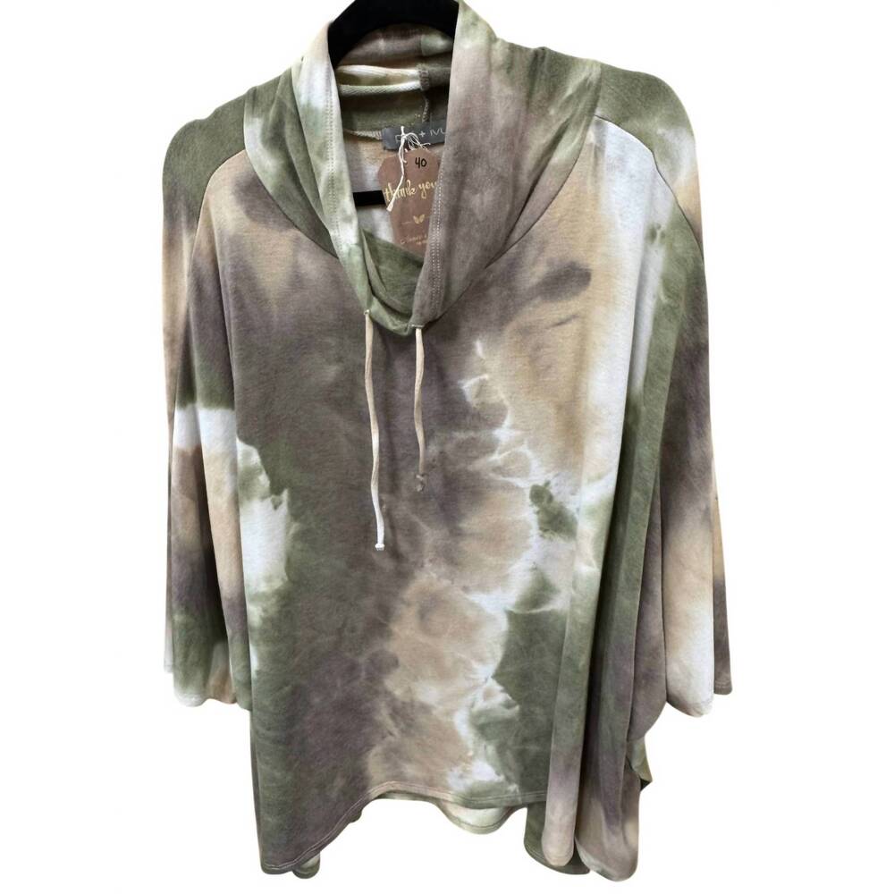 NEW PIXI + IVY women's oversize tunic top in camo